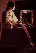Georges de La Tour The Penitent Magdalene, Metropolitan France oil painting artist
